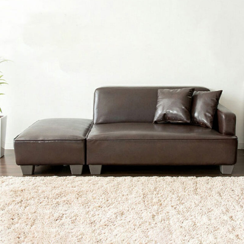 Sezioni a braccio quadrato contemporaneo 43.3 "l loveat con poggiapiedi