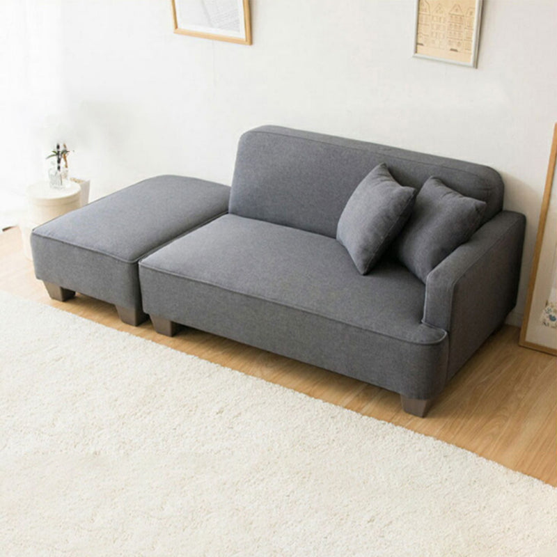 Sezioni a braccio quadrato contemporaneo 43.3 "l loveat con poggiapiedi