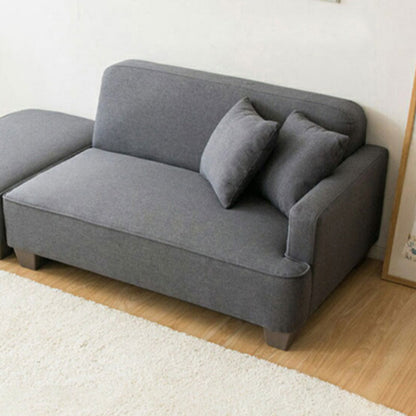 Sezioni a braccio quadrato contemporaneo 43.3 "l loveat con poggiapiedi