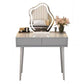 Contemporary Wooden Make-up Vanity in Grey/White With Drawer