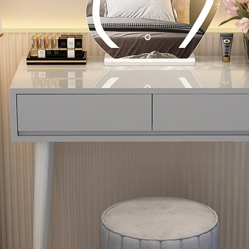 Contemporary Wooden Make-up Vanity in Grey/White With Drawer