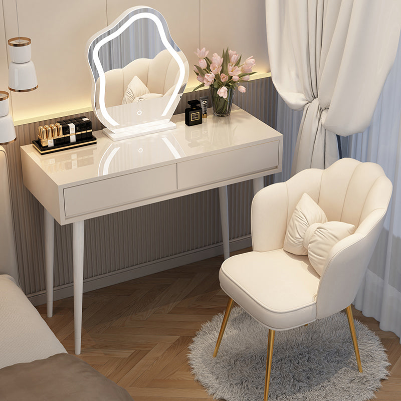 Contemporary Wooden Make-up Vanity in Grey/White With Drawer