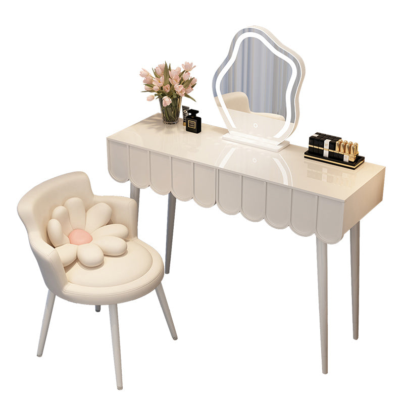 Tavolo da toeletta di vanità in legno contemporaneo con cassetti