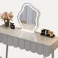 Contemporary Wooden Vanity Dressing Table with Storage Drawers