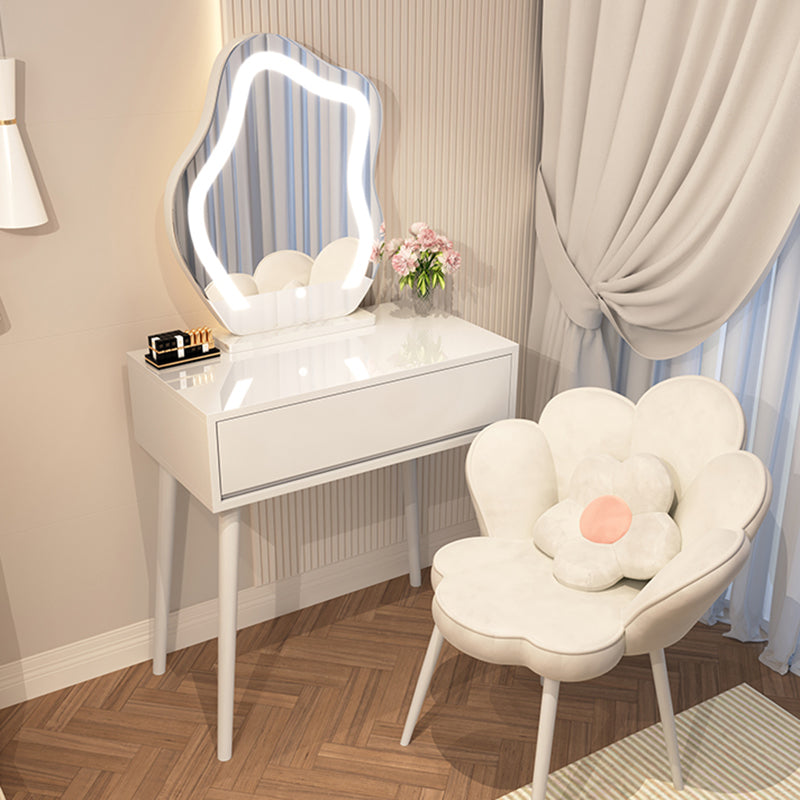 Tavolo da banco di vanità per trucco in legno contemporaneo con cassetti