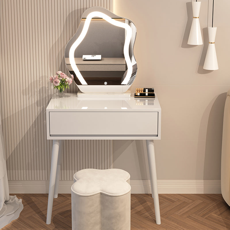 Tavolo da banco di vanità per trucco in legno contemporaneo con cassetti