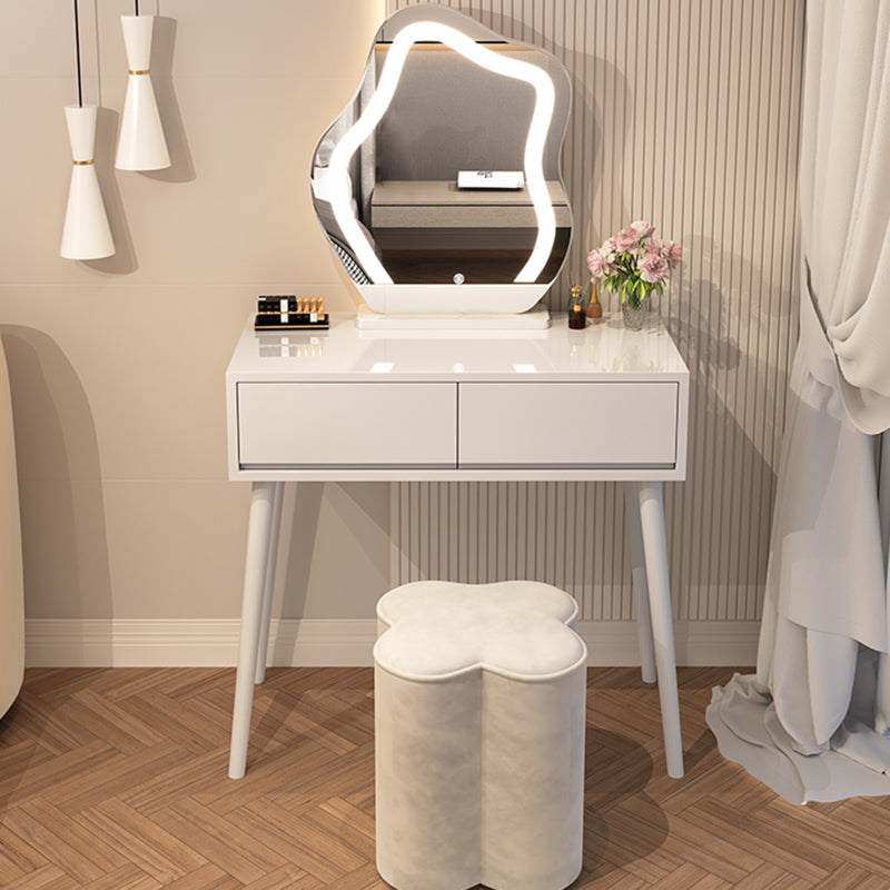 Tavolo da banco di vanità per trucco in legno contemporaneo con cassetti