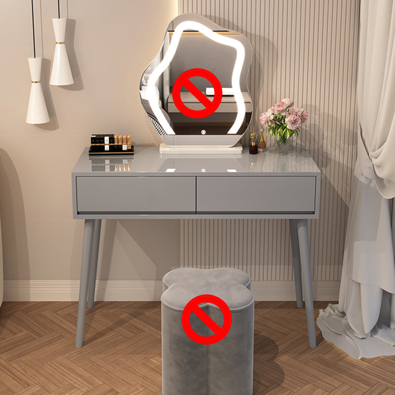 Tavolo da banco di vanità per trucco in legno contemporaneo con cassetti