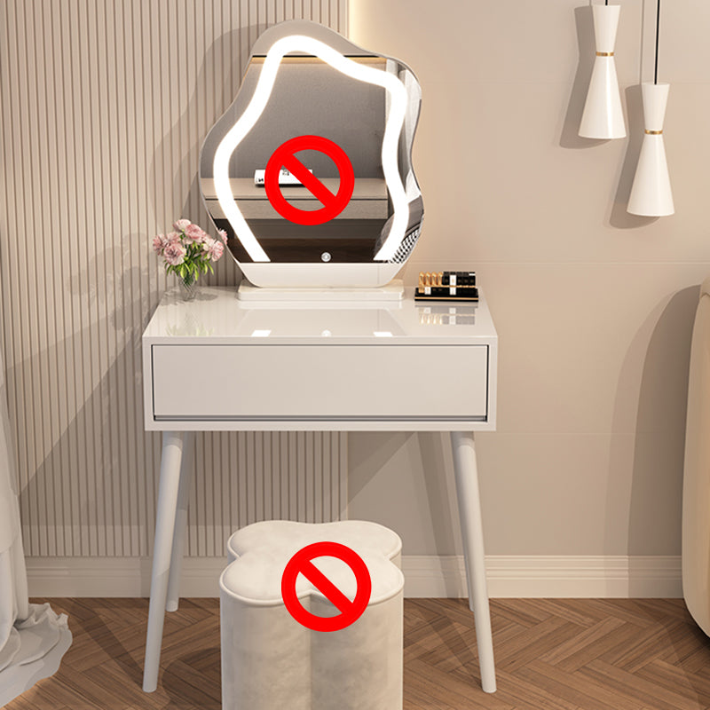 Tavolo da banco di vanità per trucco in legno contemporaneo con cassetti