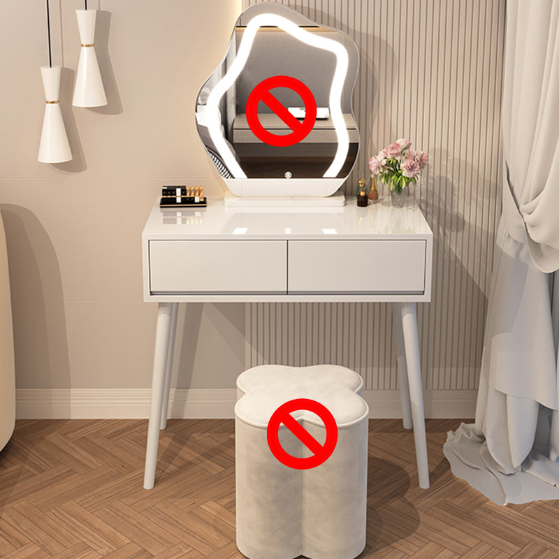 Tavolo da banco di vanità per trucco in legno contemporaneo con cassetti