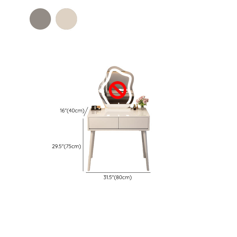 Tavolo da banco di vanità per trucco in legno contemporaneo con cassetti