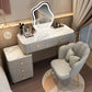 Modern Dressing Table with 6 Drawers and Stone Top in Solid Wood Frame