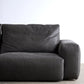 Mitte des Jahrhunderts modernes Sofa Leder -Quadratarmsofa in tiefem Grau