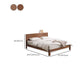 Contemporary Panel Bed in Brown Solid Wood Bed with Rectangular Headboard