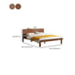 Contemporary Panel Bed in Brown Solid Wood Bed with Rectangular Headboard