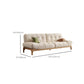 Scandinavian Settee Living Room White Tufted Armless Standard Seating