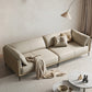 Scandinavian Settee White Living Room Pillow Top Arm Cushions Standard Sofa