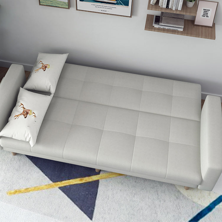 Scandinavian Seating Living Room Square Arm Biscuit Back Standard Settee Clearhalo 'furn' 'furn_sofas' 'Furniture' 'Living Room Furniture' 'Sofa' 'sofas' 7591557