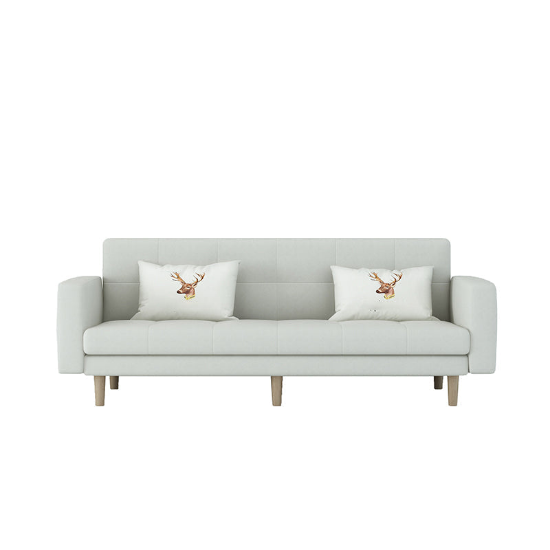 Scandinavian Seating Living Room Square Arm Biscuit Back Standard Settee Clearhalo 'furn' 'furn_sofas' 'Furniture' 'Living Room Furniture' 'Sofa' 'sofas' 7591562