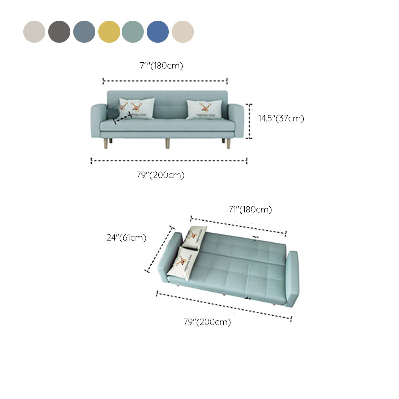 Scandinavian Seating Living Room Square Arm Biscuit Back Standard Settee Clearhalo 'furn' 'furn_sofas' 'Furniture' 'Living Room Furniture' 'Sofa' 'sofas' 7591572