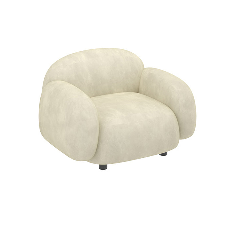 Scandinavian Sofa Fabric Cushions Square Arm Living Room Standard Seating