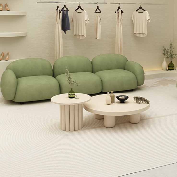 Scandinavian Sofa Fabric Cushions Square Arm Living Room Standard Seating