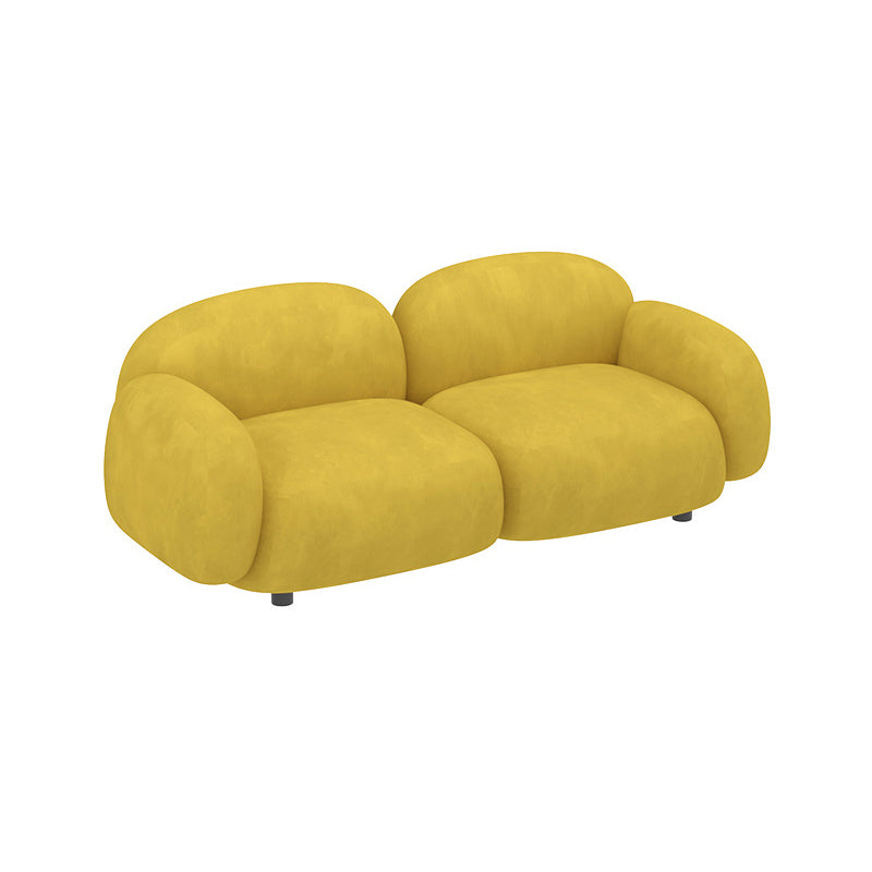 Scandinavian Sofa Fabric Cushions Square Arm Living Room Standard Seating