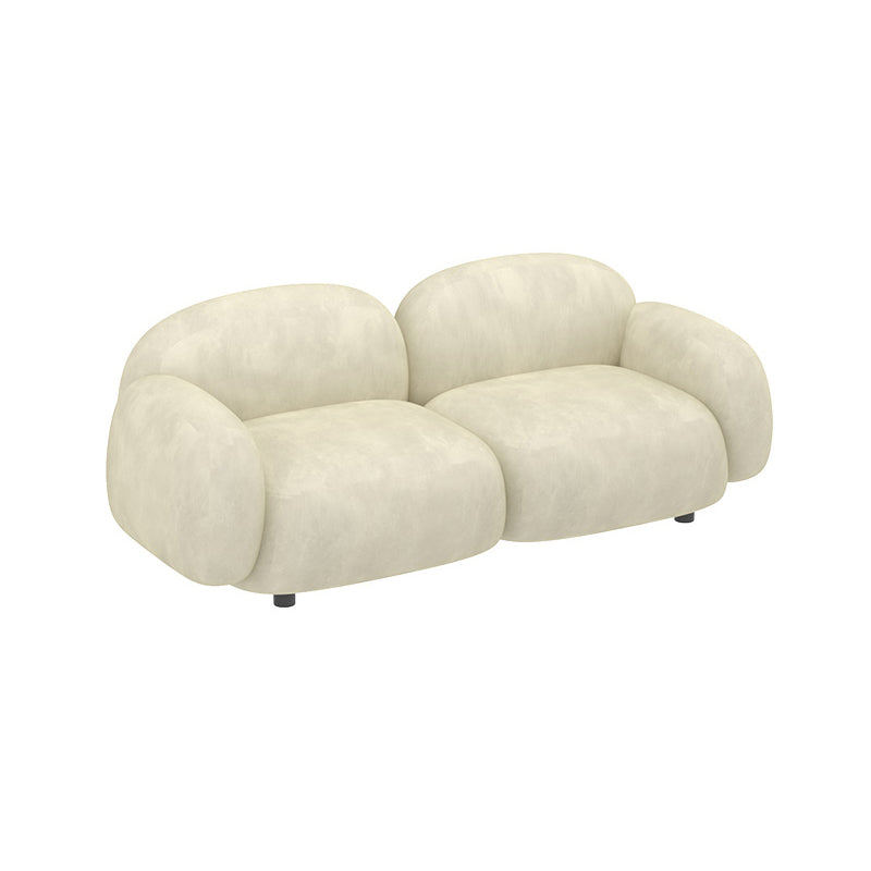 Scandinavian Sofa Fabric Cushions Square Arm Living Room Standard Seating