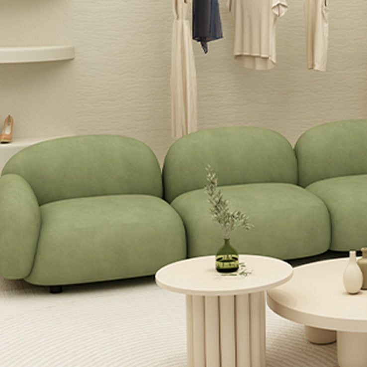 Scandinavian Sofa Fabric Cushions Square Arm Living Room Standard Seating