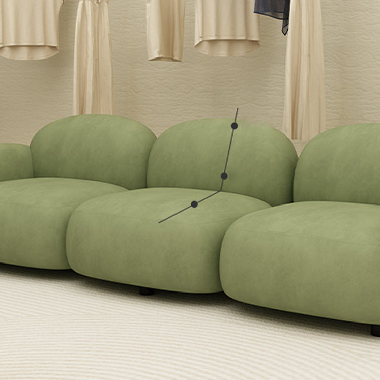 Scandinavian Sofa Fabric Cushions Square Arm Living Room Standard Seating