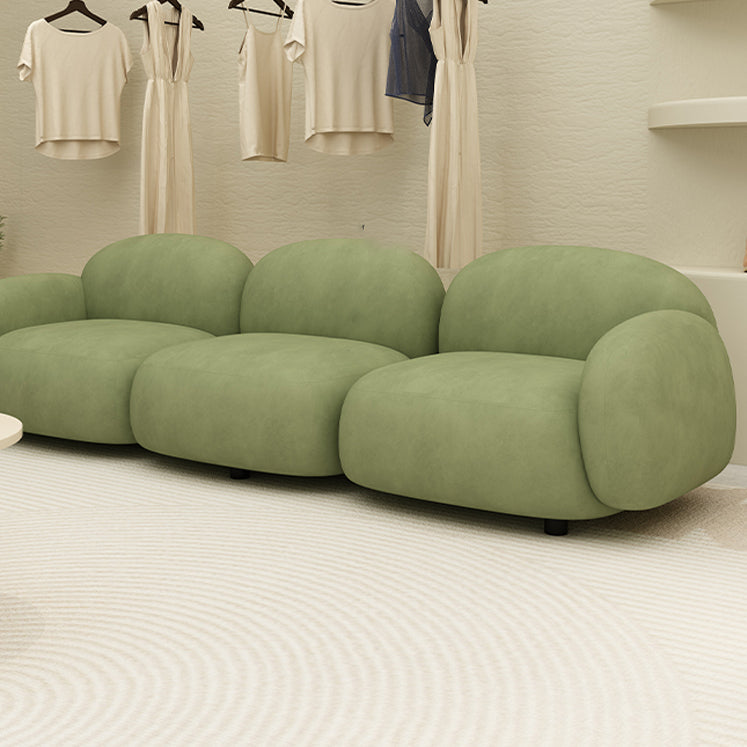 Scandinavian Sofa Fabric Cushions Square Arm Living Room Standard Seating