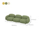 Scandinavian Sofa Fabric Cushions Square Arm Living Room Standard Seating