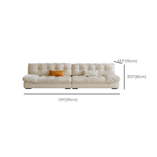 Skandinavische Sitzgelegenheiten weiß getuftetes Stoff Armless Wohnzimmer Standard Sofa