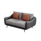 Scandinavian Sofa Faux Leather Gray Pillows Living Room Standard Seating