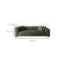 Glam Settee Genuine Leather Living Room Square Arm Cushions Green Standard Sofa