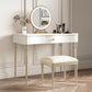 15" Wide Glam Make-up Vanity Solid Wood Dressing Table with Drawer