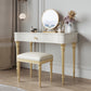 15" Wide Glam Make-up Vanity Solid Wood Dressing Table with Drawer