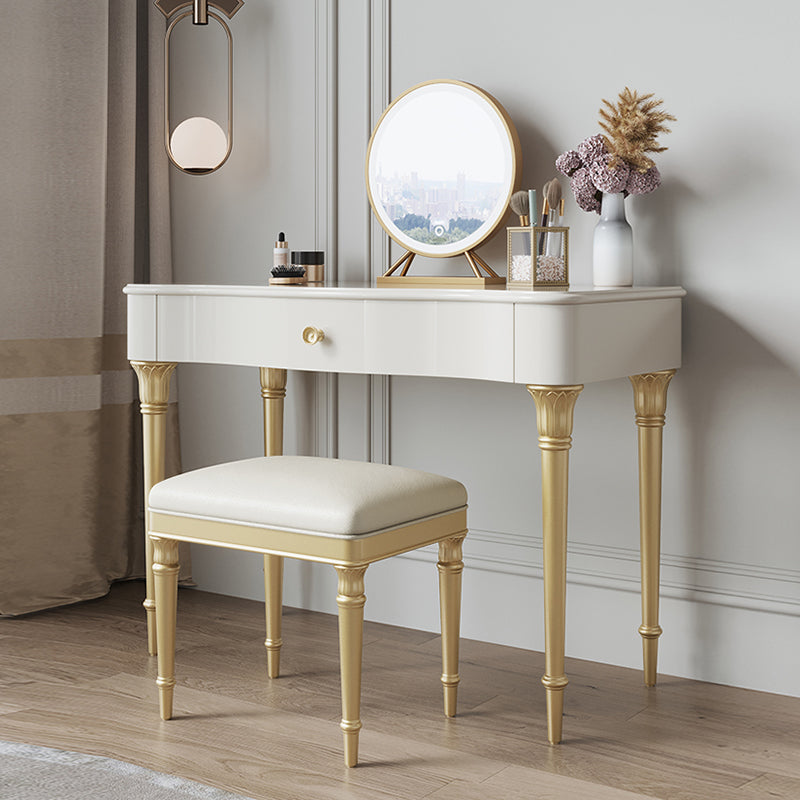 15" Wide Glam Make-up Vanity Solid Wood Dressing Table with Drawer