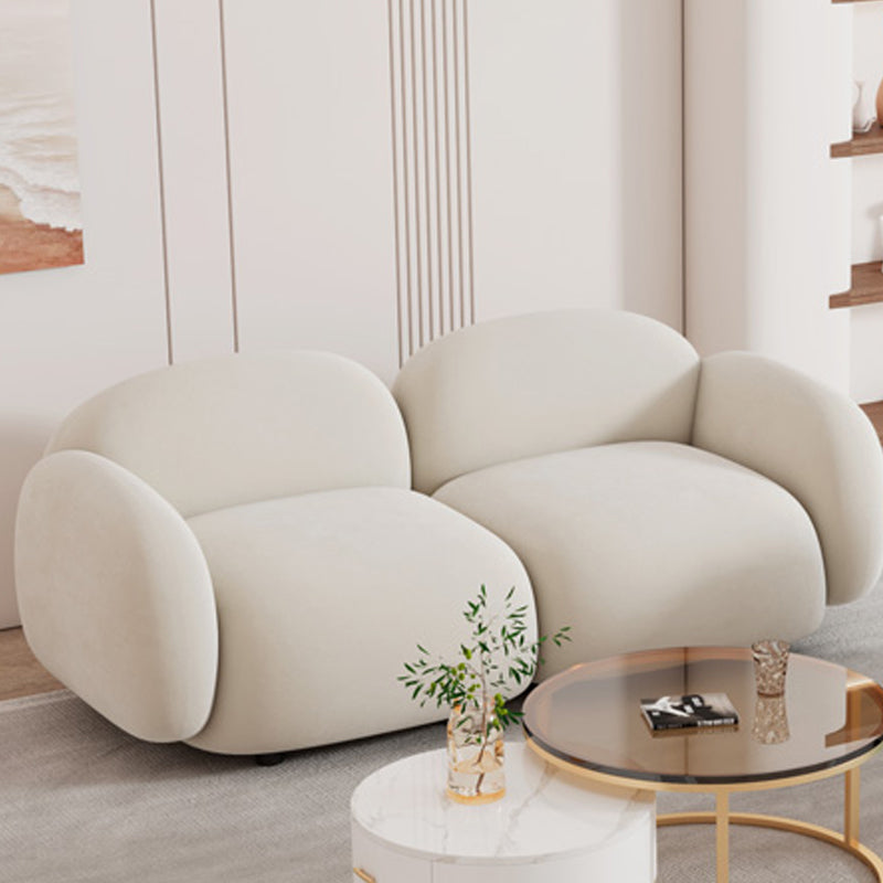 Sedute glam a braccio quadrato cuscini bianchi di divano soggiorno standard