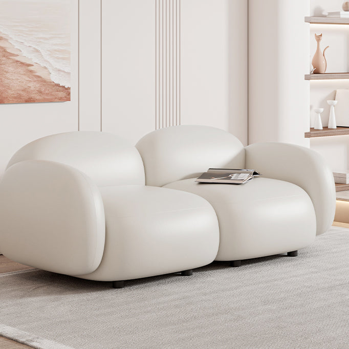 Sedute glam a braccio quadrato cuscini bianchi di divano soggiorno standard