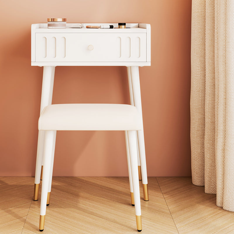 15" Wide Contemporary Make-up Vanity Wooden White Dressing Table Makeup Vanity & Stools 20"L x 16"W x 31"H Clearhalo 'Bedroom Furniture' 'furn' 'furn_makeup_vanities' 'Furniture' 'Makeup Vanities' 'makeup_vanities' 7591774