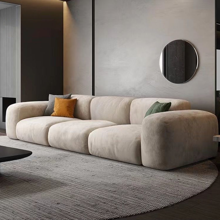 Tropical Settee Living Room Gray Cushions Standard Square Arm Seating Clearhalo 'furn' 'furn_sofas' 'Furniture' 'Living Room Furniture' 'Sofa' 'sofas' 7591792