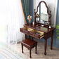 15" Wide Victorian Make-up Vanity Wooden Mirror Dressing Table Clearhalo 'Bedroom Furniture' 'furn' 'furn_makeup_vanities' 'Furniture' 'Makeup Vanities' 'makeup_vanities' 7591811