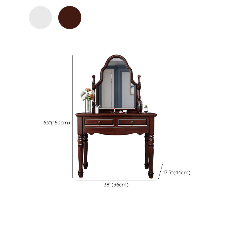 15" Wide Victorian Make-up Vanity Wooden Mirror Dressing Table Clearhalo 'Bedroom Furniture' 'furn' 'furn_makeup_vanities' 'Furniture' 'Makeup Vanities' 'makeup_vanities' 7591818