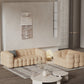 Skandinavisches Sofa Beige Wohnzimmertuxedo Arm Standard Tufted Sofe