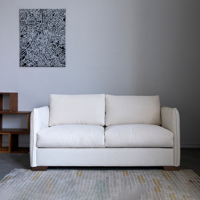 Divano divano scandinavo in tessuto soggiorno cuscini di divano standard braccio quadrato