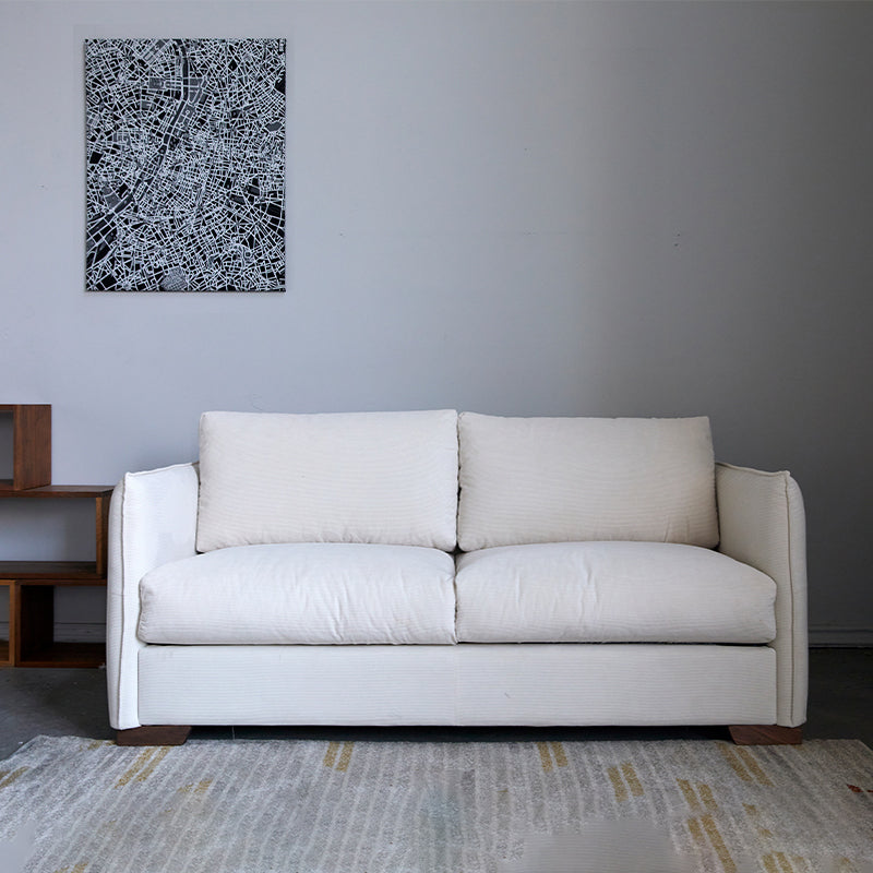 Divano divano scandinavo in tessuto soggiorno cuscini di divano standard braccio quadrato