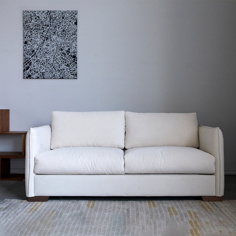 Divano divano scandinavo in tessuto soggiorno cuscini di divano standard braccio quadrato