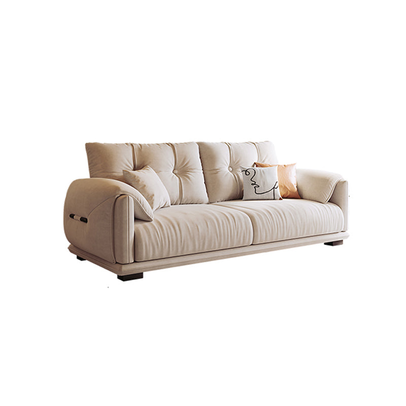 Skandinavisches Sofa weiße Kissen Kunstleder Wohnzimmer Kissen Top Arm