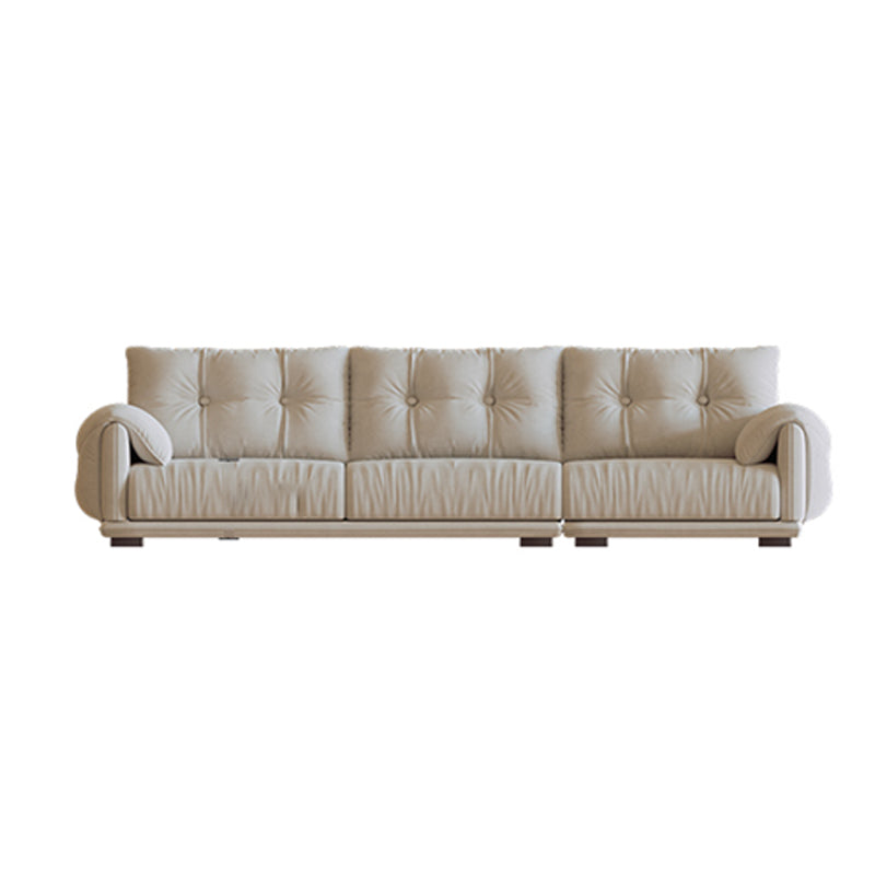 Skandinavisches Sofa weiße Kissen Kunstleder Wohnzimmer Kissen Top Arm